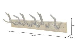 Riess-Ambiente Garderoben > Dekorative Wandgarderobe DEER 50cm messing Metall Hirschgeweih Kleiderhaken