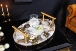 Riess-Ambiente Goldene Möbel|Etageren & Tabletts ><noscript><img width=