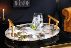 Riess-Ambiente Goldene Möbel|Etageren & Tabletts ><noscript><img width=