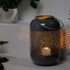 Riess-Ambiente Dekoration > Deko Windlicht CANDLELIGHT 30cm grau Metall handmade Laterne