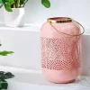 Riess-Ambiente Dekoration > Deko Windlicht CANDLELIGHT 30cm pastell-rosa Metall handmade Laterne