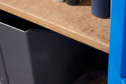 Riess-Ambiente Highboards|Industrial Loft > Design Aktenschrank GLOBETROTTER 180cm blau Eisen Container Upcycling Industrial