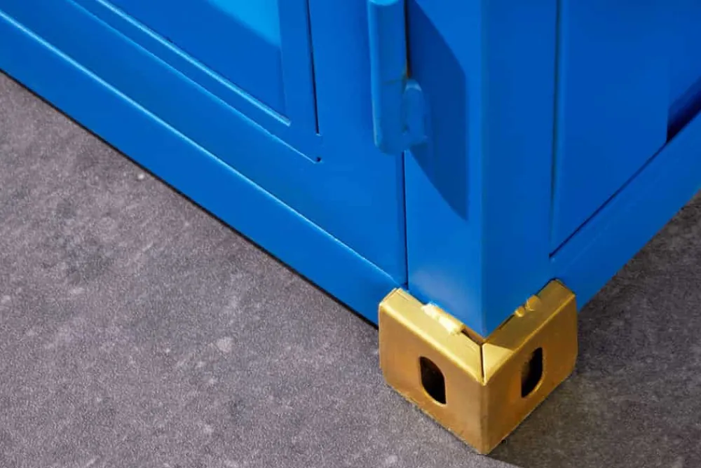 Riess-Ambiente Highboards|Industrial Loft > Design Aktenschrank GLOBETROTTER 180cm blau Eisen Container Upcycling Industrial