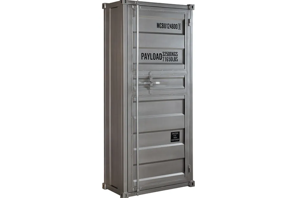 Riess-Ambiente Highboards|Industrial Loft > Design Aktenschrank GLOBETROTTER 180cm grau Eisen Container Upcycling Highboard