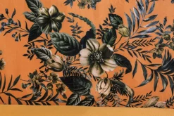 Riess-Ambiente Sitzbänke|Retro Möbel > Design Bank PRÊT-À-PORTER gelb Samt florales Muster und goldene Fußkappen