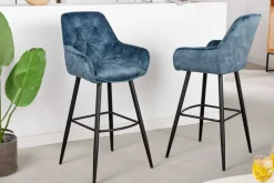 Riess-Ambiente Barhocker|Samt Möbel ><noscript><img width=