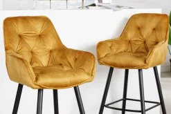Riess-Ambiente Barhocker|Samt Möbel ><noscript><img width=