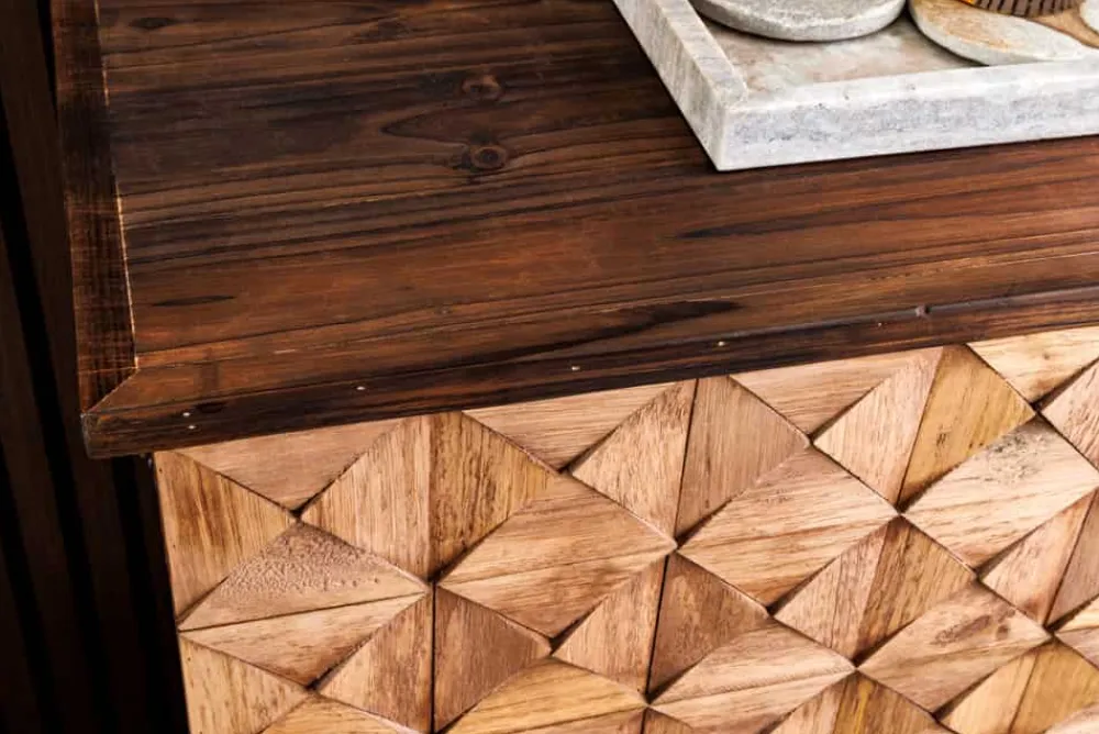 Riess-Ambiente Mehr...|Massivholzschränke > Design Barschrank BODEGA 90cm natur Pinienholz Weinregal Glashalter Schubladen
