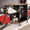 Riess-Ambiente Konsolentische|Industrial Loft > Design Bartisch EASY RIDER 230cm weiß rot schwarz Mangoholz Motorrad Upcycling