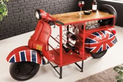 Riess-Ambiente Konsolentische|Industrial Loft > Design Bartisch SCOOTER 180cm rot Mangoholz Handarbeit Upcycling