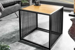 Riess-Ambiente Beistelltische|Skandinavisch > Design Beistelltisch ARCHITECTURE 40cm natur schwarz Wildeiche Metall