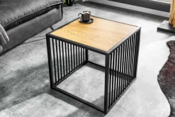 Riess-Ambiente Beistelltische|Skandinavisch > Design Beistelltisch ARCHITECTURE 40cm natur schwarz Wildeiche Metall