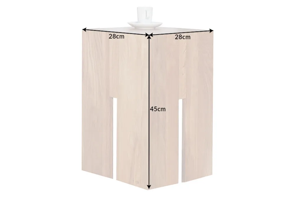 Riess-Ambiente Mehr...|Couchtische > Design Beistelltisch CASTLE 45cm natur Wildeiche Massivholz geölt Sitzhocker