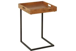 Riess-Ambiente Beistelltische|Mehr... > Design Beistelltisch CIANO 40cm Akazie Massivholz schwarz Tablett-Tisch