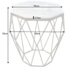 Riess-Ambiente Beistelltische|Goldene Möbel > Design Beistelltisch DIAMOND 50cm weiß Marmor messing Metall