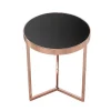 Riess-Ambiente Beistelltische|Couchtische & Truhen > Design Beistelltisch Original ASTRO 50cm kupfer Metall schwarze Glasplatte Couchtisch rund