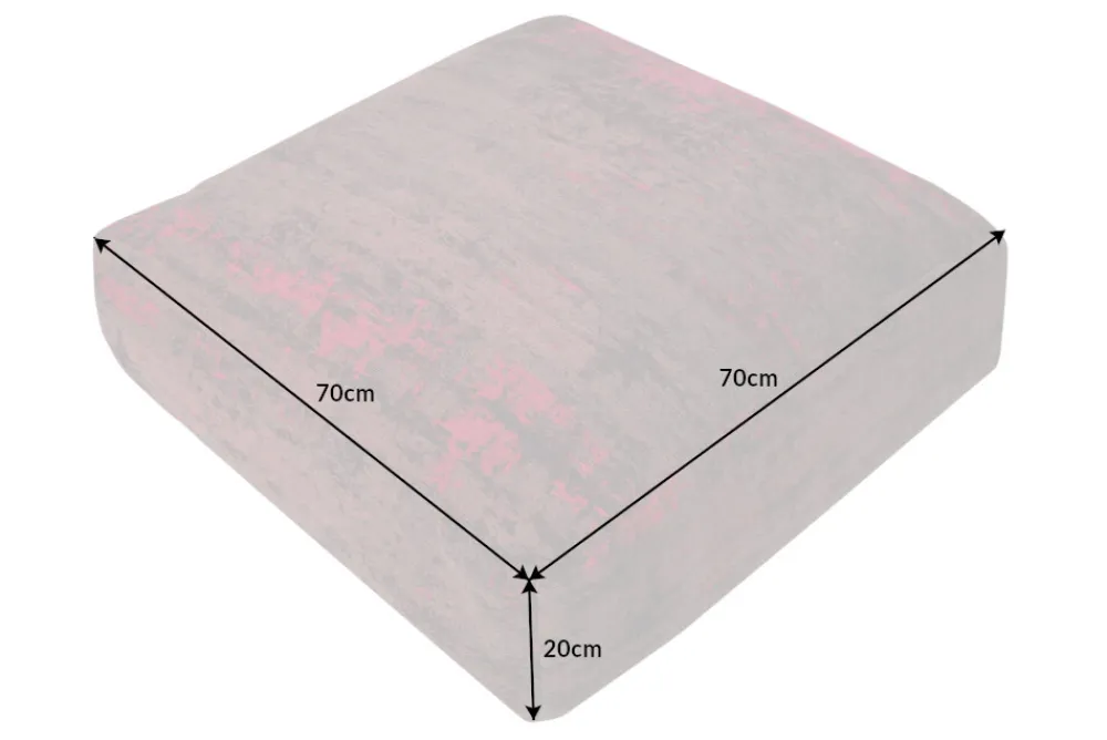 Riess-Ambiente Sitzpoufs|Heimtextilien > Design Bodenkissen XL MODERN ART 70cm rot pink abstraktes Muster Sitzpouf