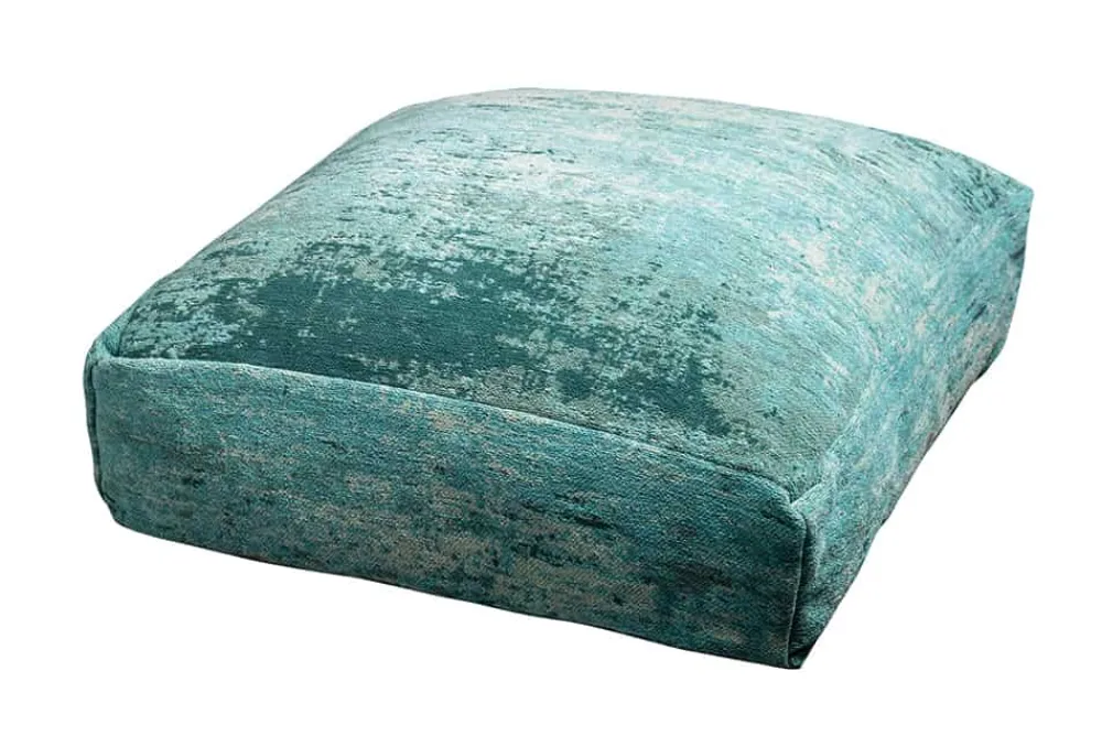 Riess-Ambiente Sitzpoufs|Heimtextilien > Design Bodenkissen XL MODERN ART 70cm türkis abstraktes Muster Sitzkissen