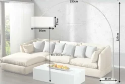 Riess-Ambiente Stehleuchten > Design Bogenlampe EXTENSO 230cm weiß Stehlampe mit weißem Marmorfuß