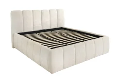 Riess-Ambiente Boxbetten > Design Boxbett ADLON 180x200cm beige Chenille Cremona mit Stauraum und Lattenrost