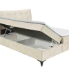 Riess-Ambiente Boxbetten|Samt Möbel > Design Boxbett DECADENCIA 180x200cm beige Samt mit Stauraum Matratze Topper