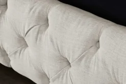 Riess-Ambiente Boxbetten > Design Boxbett PARIS 180x200cm beige Leinen Chesterfield Doppelbett