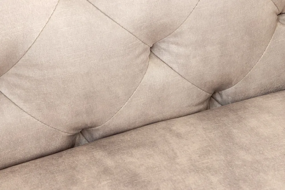 Riess-Ambiente Sessel|Samt Möbel > Design Chesterfield Sessel MODERN BAROCK 120cm champagner beige Samt Federkern