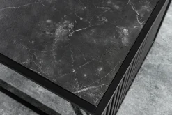 Riess-Ambiente Skandinavisch|Couchtische & Truhen > Design Couchtisch ARCHITECTURE 100cm graphit Rauchglas Metall