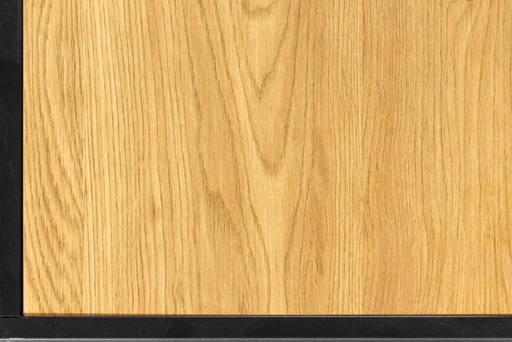 Riess-Ambiente Skandinavisch|Couchtische & Truhen > Design Couchtisch ARCHITECTURE 100cm schwarz Wildeiche Rauchglas Metall Holz