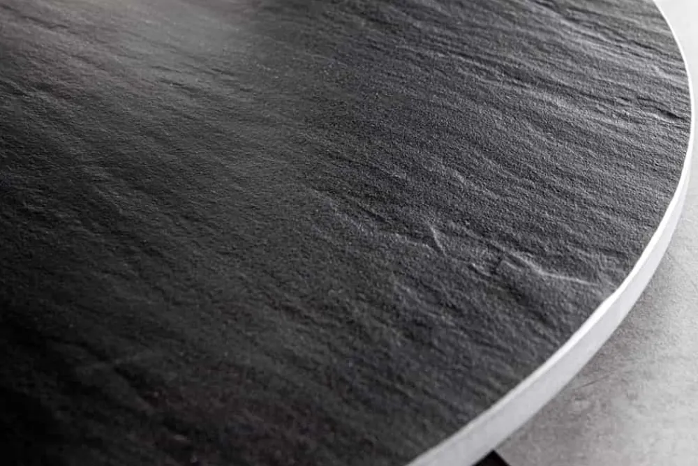 Riess-Ambiente Couchtische & Truhen > Design Couchtisch DANCING RINGS schwarz grau rund drehbar Keramik Metall
