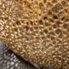 Riess-Ambiente Goldene Möbel|Couchtische & Truhen > Design Couchtisch LEAF 130cm gold Metall-Aluminium-Legierung handmade