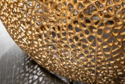Riess-Ambiente Goldene Möbel|Couchtische & Truhen > Design Couchtisch LEAF 130cm gold Metall-Aluminium-Legierung handmade