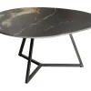 Riess-Ambiente Couchtische & Truhen > Design Couchtisch MARVELOUS 90cm schwarz gold sand Aurora Oro Keramik Metall