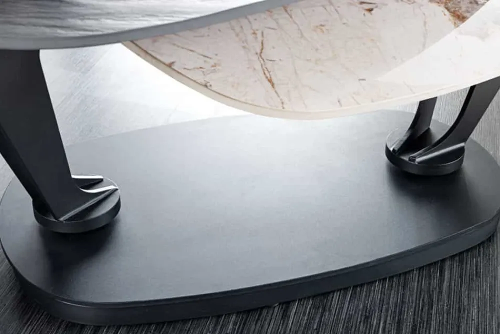 Riess-Ambiente Couchtische & Truhen > Design Couchtisch MOVEMENT schwarz rund drehbar Pandora Keramik Metallgestell
