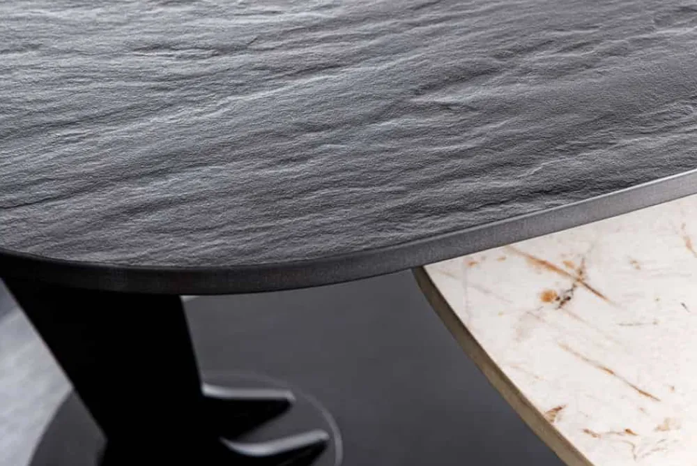 Riess-Ambiente Couchtische & Truhen > Design Couchtisch MOVEMENT schwarz rund drehbar Pandora Keramik Metallgestell