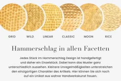 Riess-Ambiente Goldene Möbel|Couchtische & Truhen > Design Couchtisch ORGANIC ORIENT 75cm gold Handarbeit