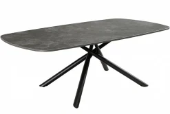 Riess-Ambiente Couchtische & Truhen > Design Couchtisch OSAKA 110cm anthrazit Keramik schwarz Metall mit Sterngestell