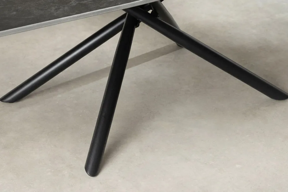 Riess-Ambiente Couchtische & Truhen > Design Couchtisch OSAKA 110cm anthrazit Keramik schwarz Metall mit Sterngestell
