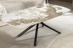 Riess-Ambiente Couchtische & Truhen > Design Couchtisch OSAKA 110cm weiß schwarz Pandora Keramik mit Sterngestell