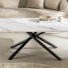 Riess-Ambiente Couchtische & Truhen > Design Couchtisch OSAKA 110cm weiß Keramik schwarz Sterngestell Metall