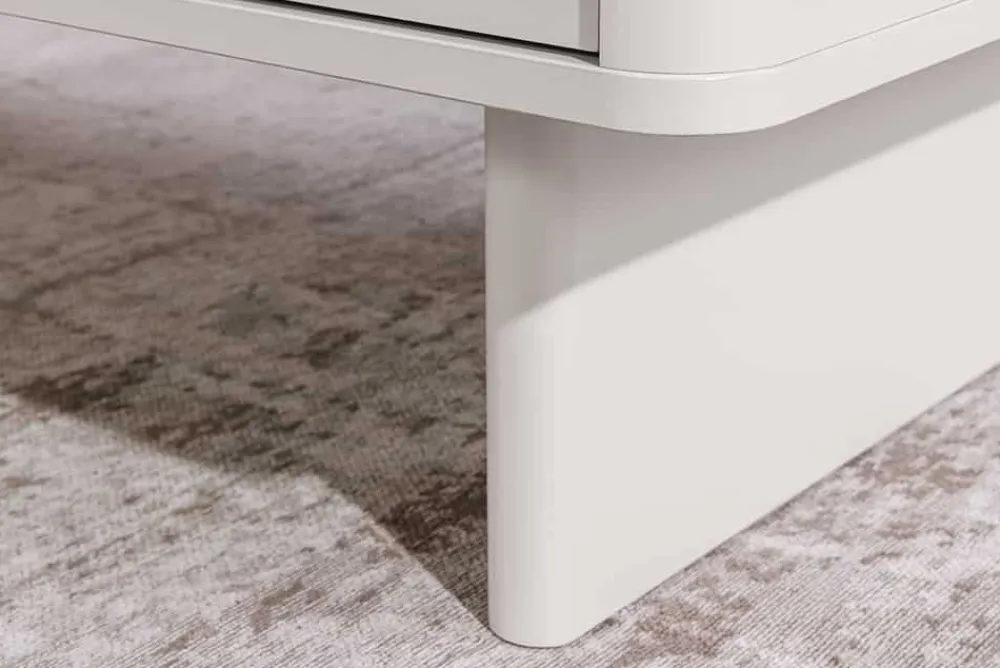Riess-Ambiente Couchtische & Truhen > Design Couchtisch SAVOY 120cm kaschmir weiß Keramik Marmor mit Schubladen