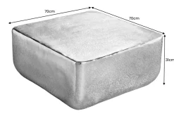 Riess-Ambiente Goldene Möbel|Couchtische & Truhen > Design Couchtisch UNIT 70cm gold Metall Hammerschlag handmade