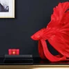 Riess-Ambiente Dekoration > Design Deko Figur Kampffisch CROWNTAIL 65cm rot Betta Fisch Skulptur