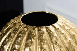 Riess-Ambiente Goldene Möbel|Vasen > Design Deko Vase ABSTRACT 30cm gold Handarbeit Hammerschlag