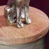Riess-Ambiente Dekoration > Design Dose PANTHER 20cm gold natur Mangoholz Panther-Figur Metall Dekoration