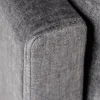 Riess-Ambiente Samt Möbel|Ecksofa > Design Ecksofa MANHATTAN 295cm dunkelgrau Samt Federkern 3-Sitzer Metallfüße