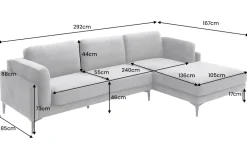 Riess-Ambiente Samt Möbel|Ecksofa ><noscript><img width=