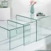Riess-Ambiente Beistelltische|Couchtische & Truhen > Design 3er Set Glas Couchtisch FANTOME 60cm Beistelltische transparent