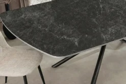 Riess-Ambiente Esstische > Design Esstisch OSAKA 160cm anthrazit Keramik schwarz Sterngestell Metall