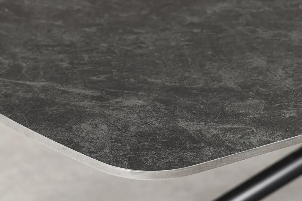 Riess-Ambiente Esstische > Design Esstisch OSAKA 200cm anthrazit Keramik schwarz Sterngestell Metall